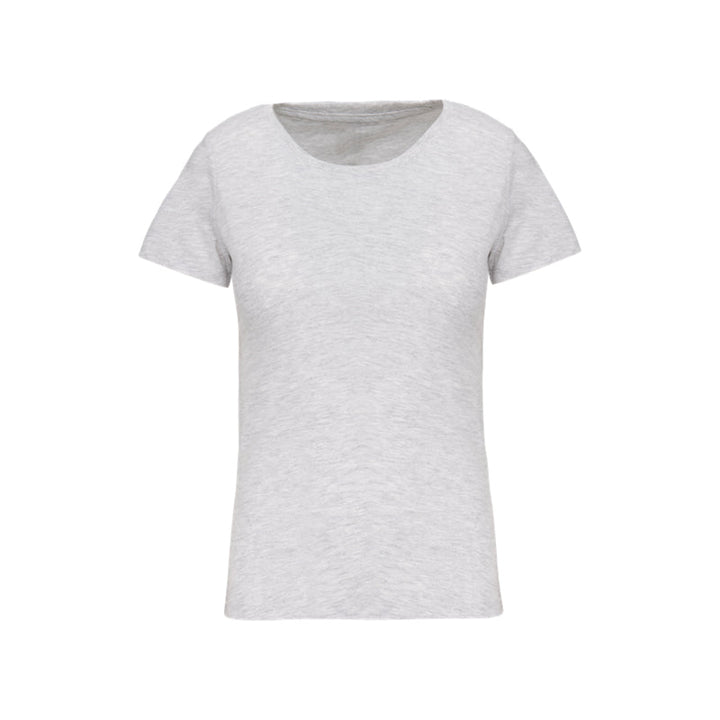 T-shirt à manches courtes gris personnalisé pour femme