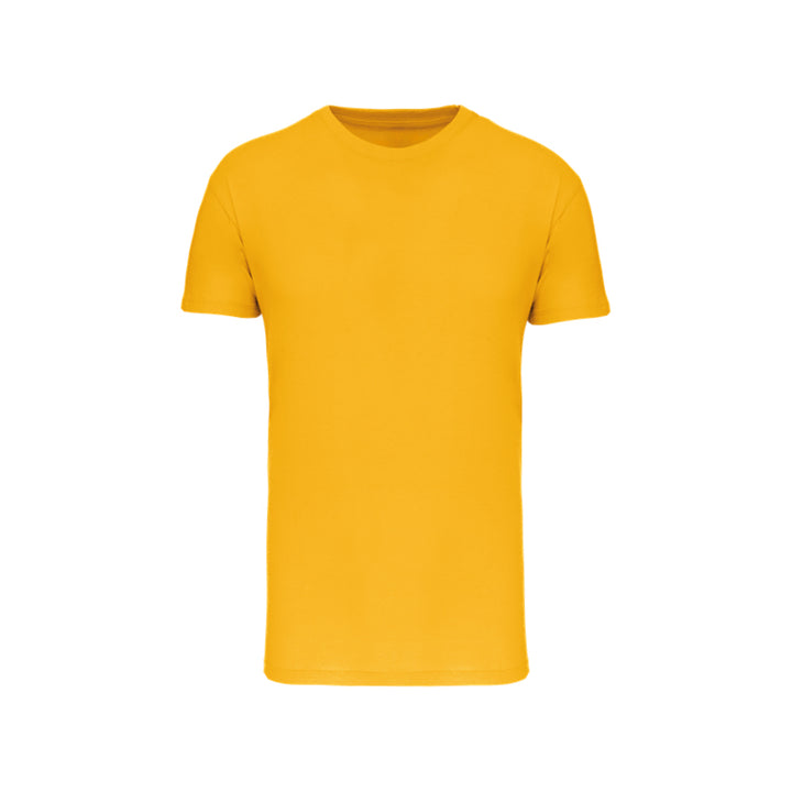T-shirt à manches courtes jaune moutarde personnalisé pour homme