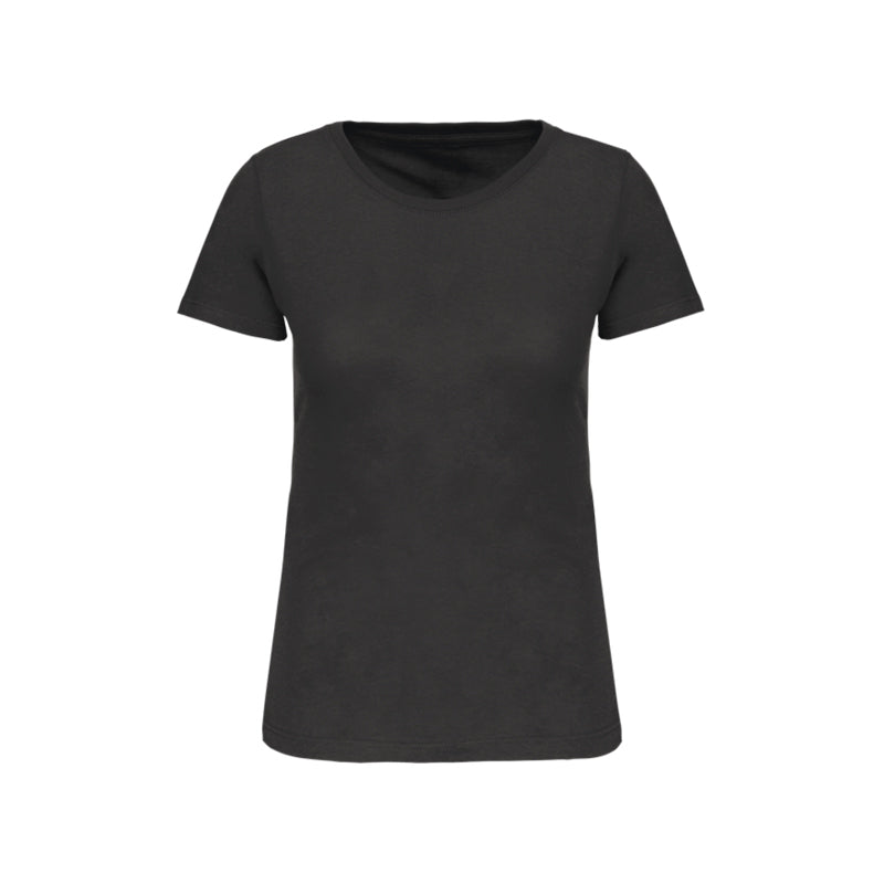 T-shirt à manches courtes noir personnalisé pour femme