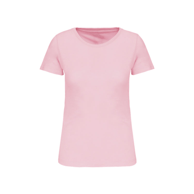 T-shirt à manches courtes rose personnalisé pour femme