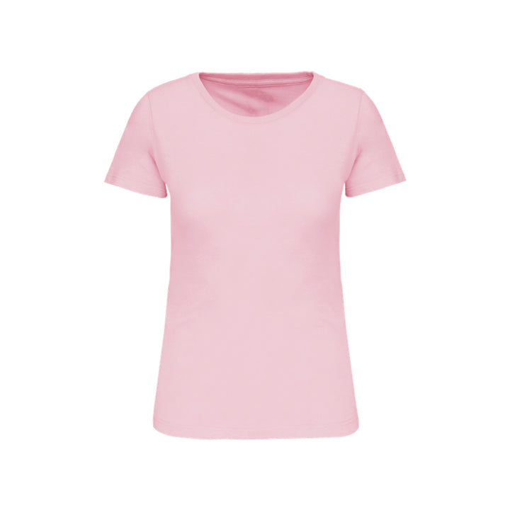 T-shirt à manches courtes rose personnalisé pour femme