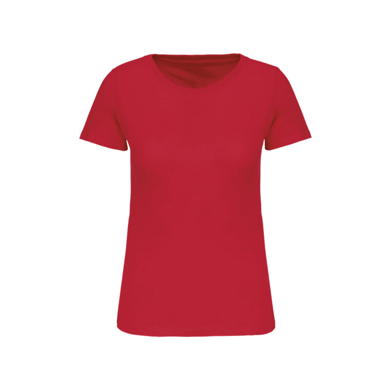 T-shirt à manches courtes rouge personnalisé pour femme