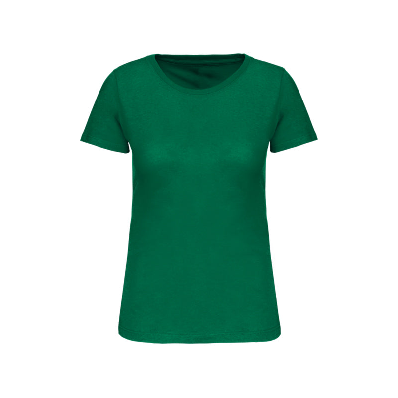 T-shirt à manches courtes vert personnalisé pour femme