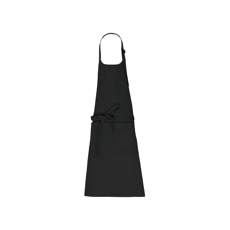Tablier noir en coton personnalisable
