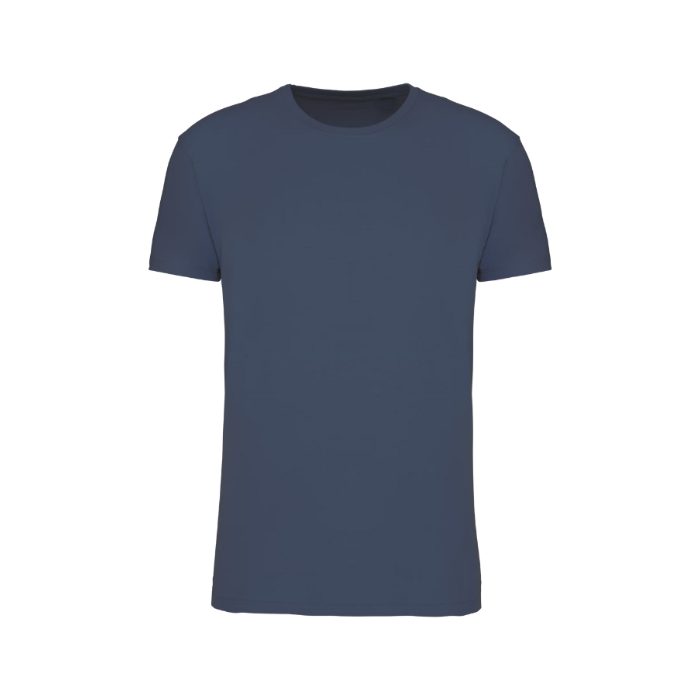 T-shirt personnalisé bleu foncé en coton biologique - unisexe