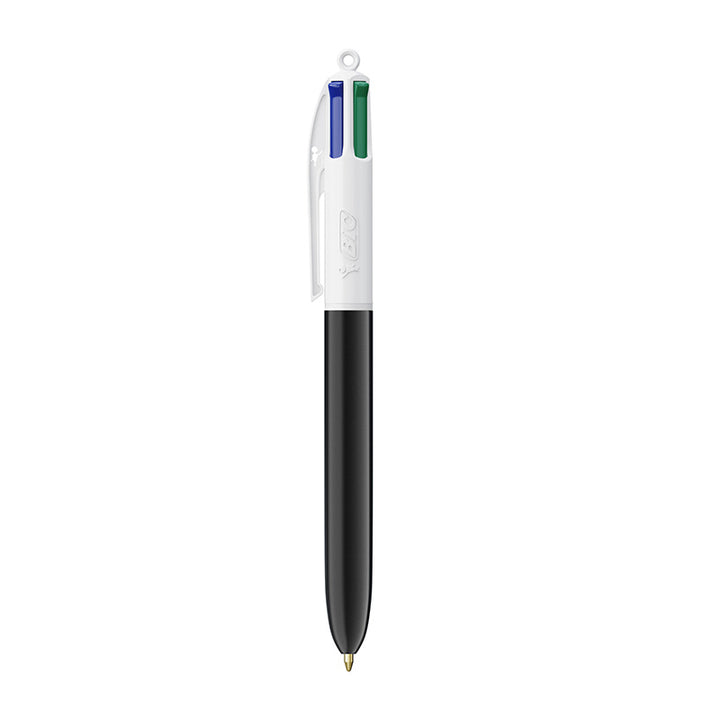 Stylo BIC® 4 couleurs blanc et noir personnalisable