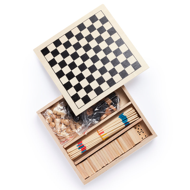 Set de Jeux classiques 4 en 1 en bois