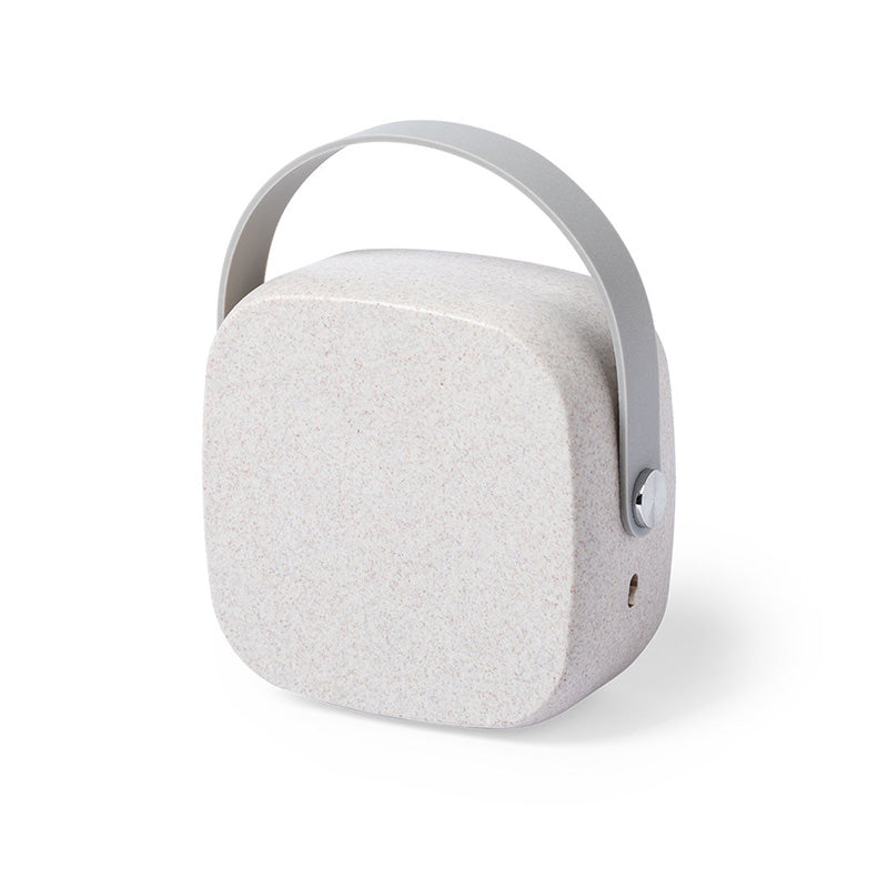 Haut-parleur/ Enceinte Bluetooth en Bambou et Paille de Blé arrière