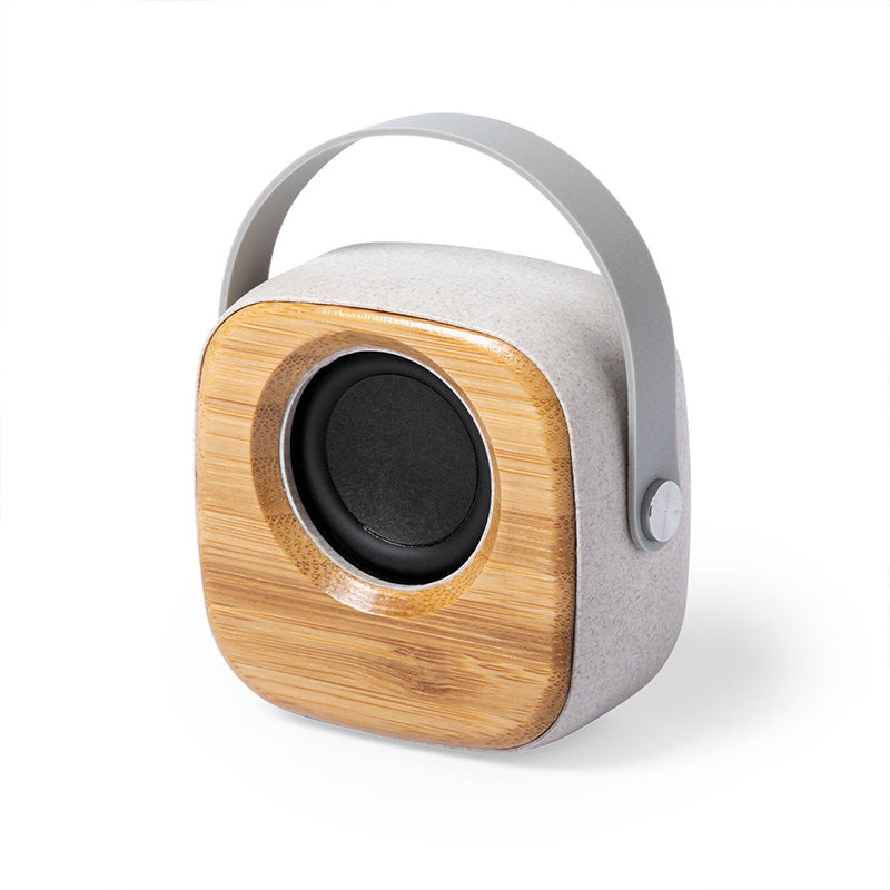 Haut-parleur/ Enceinte Bluetooth en Bambou et Paille de Blé 