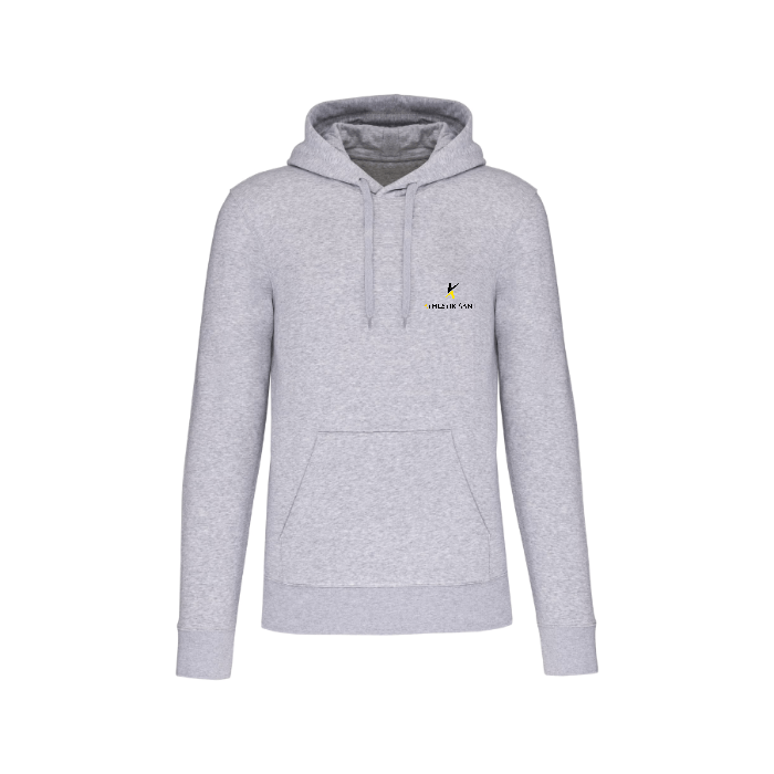 Sweat à capuche gris chiné personnalisé