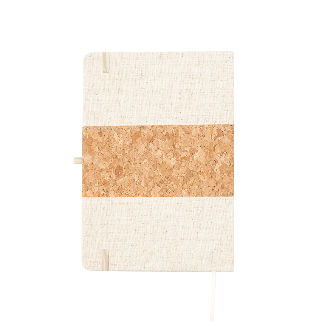 Arrière du carnet en liège et en lin personnalisable