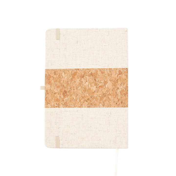 Arrière du carnet en liège et en lin personnalisable