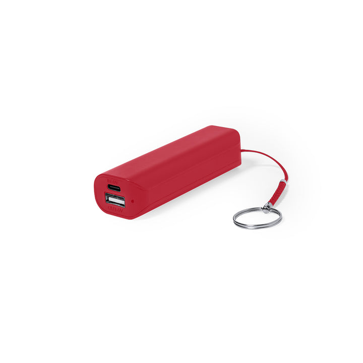 Batterie externe rouge personnalisée