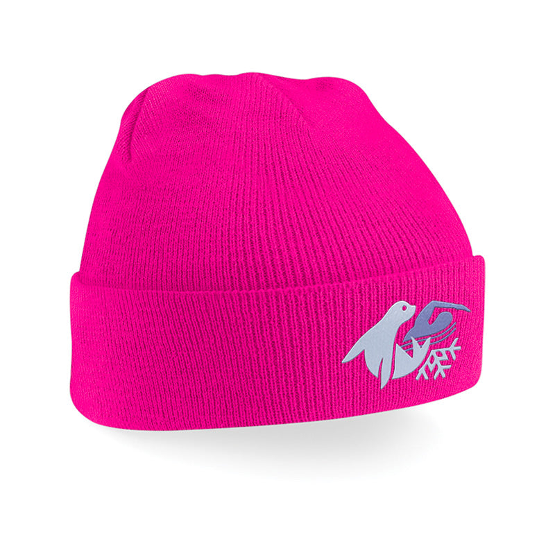 Bonnet brodé Les Louphoques fuchsia