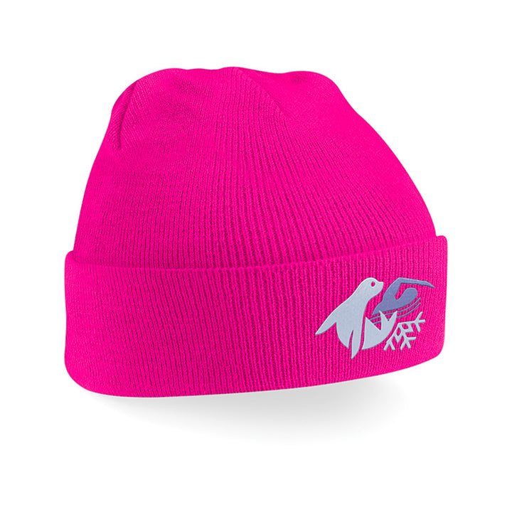 Bonnet brodé Les Louphoques fuchsia