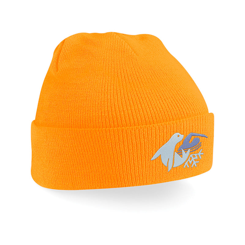 Bonnet brodé Les Louphoques orange