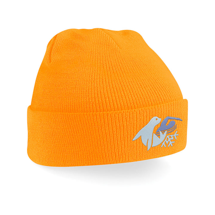 Bonnet brodé Les Louphoques orange