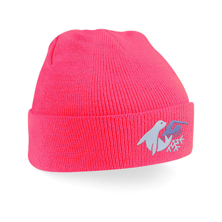 Bonnet brodé Les Louphoques rose