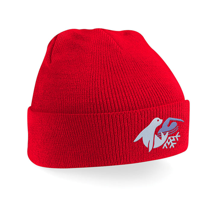 Bonnet brodé Les Louphoques rouge