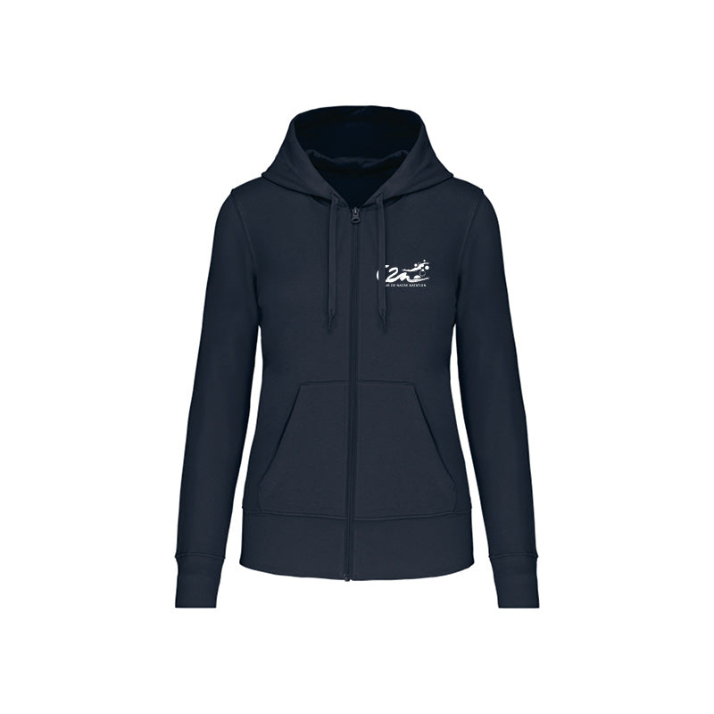 Sweat-shirt zippé Coeur de Nacre Natation pour femme