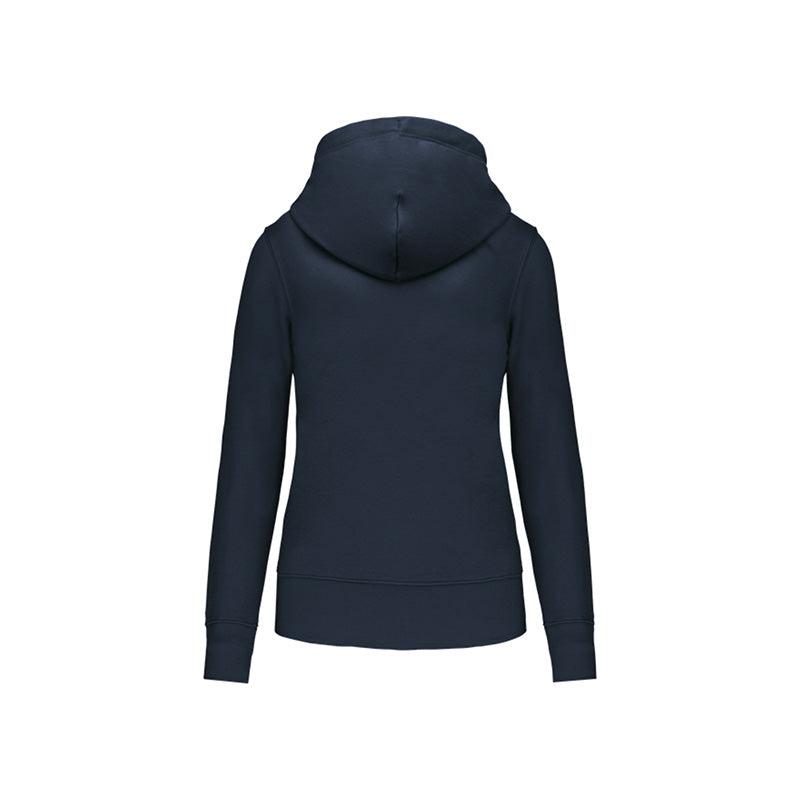 Dos du sweat-shirt zippé Coeur de Nacre Natation pour femme
