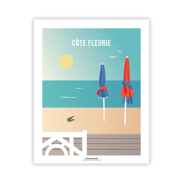 Affiche - Côte fleurie