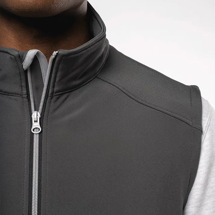 Zip du softshell à manches courtes personnalisé pour homme