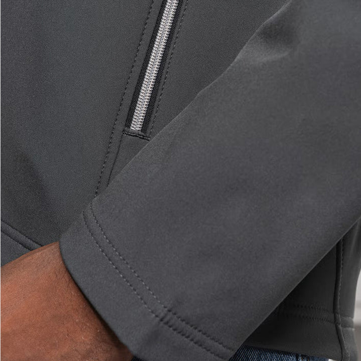 Coutures de la veste softshell à manches longues personnalisée pour homme