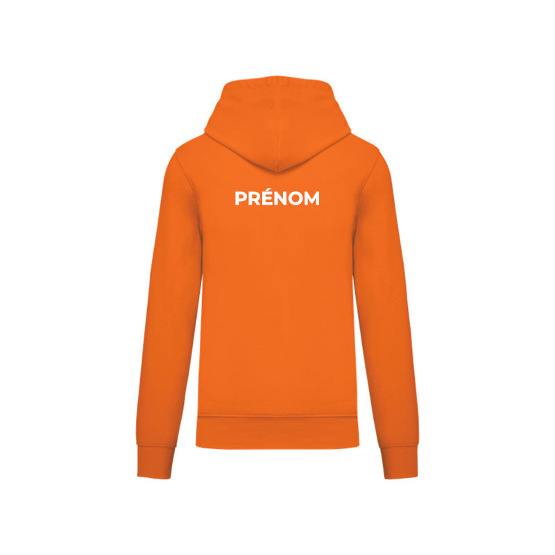 Dos du sweat-shirt à capuche Douvres HandBall Club pour homme avec prénom