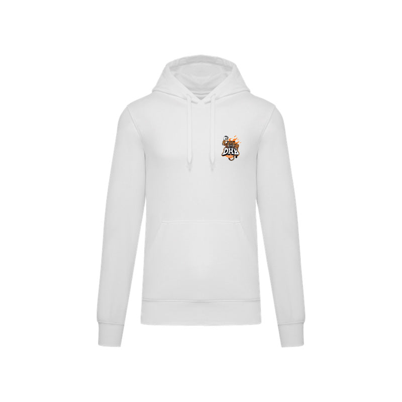 Sweat-shirt à capuche blanc Douvres HandBall Club pour homme