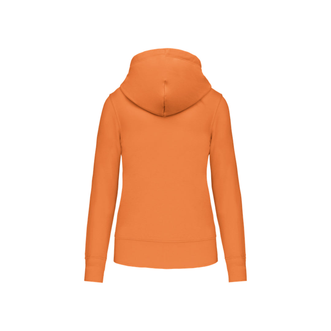 Dos du sweat-shirt zippé orange Douvres HandBall Club pour femme