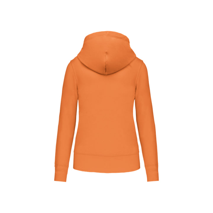 Dos du sweat-shirt zippé orange Douvres HandBall Club pour femme