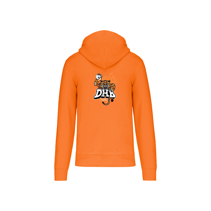 Dos du sweat-shirt zippé Douvres HandBall Club pour homme avec logo