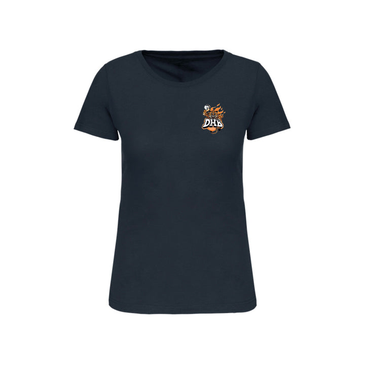 T-shirt à manches courtes bleu marine Douvres HandBall Club pour femme