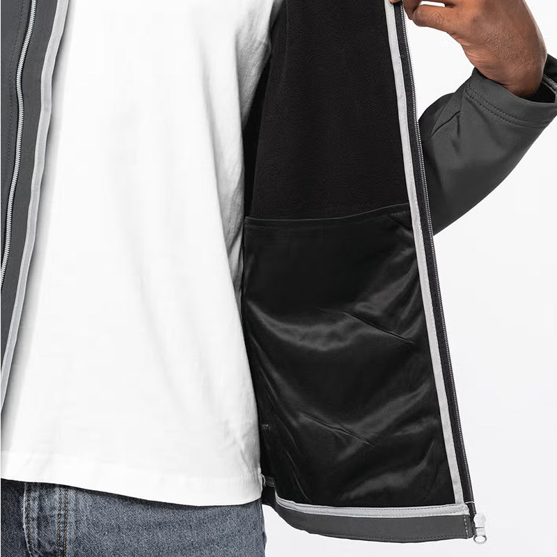 Doublure de la veste softshell à manches longues personnalisée pour homme