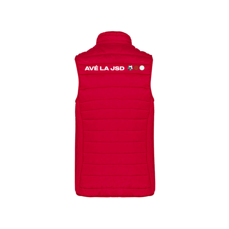 Dos de la doudoune JS Douvres pour femme avec logo