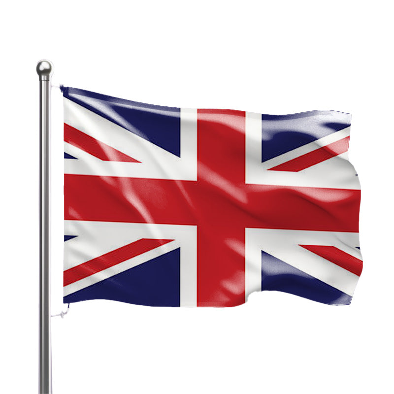 Drapeau Royaume-Uni 80ème anniversaire débarquement. Drapeau UK imprimé recto verso