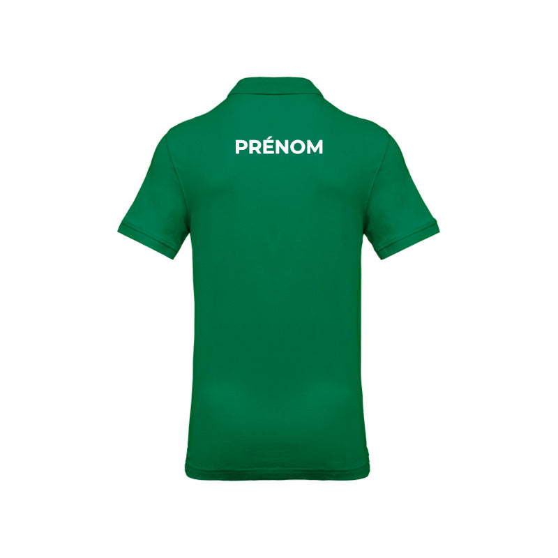 Dos du polo manches courtes Douvres Tennis de Table pour homme avec prénom