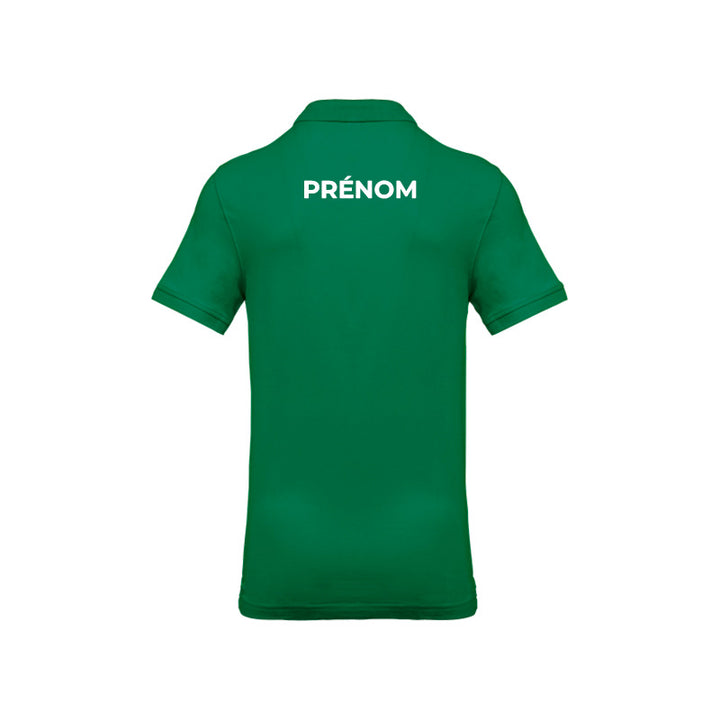 Dos du polo manches courtes Douvres Tennis de Table pour homme avec prénom