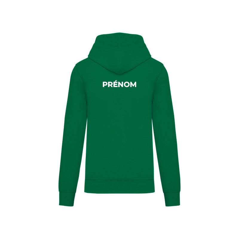 Dos du sweat-shirt à capuche Douvres Tennis de Table pour homme avec prénom