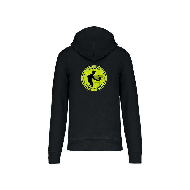 Dos du sweat-shirt zippé Douvres Tennis de Table pour homme avec logo