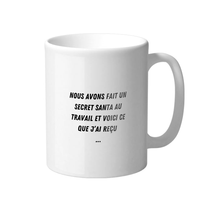 Mug blanc en céramique Secret Santa