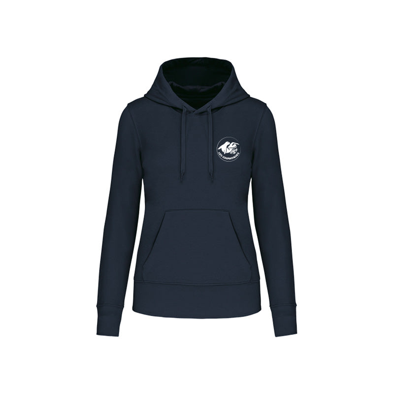 Sweat-shirt à capuche Les Louphoques pour femme noir