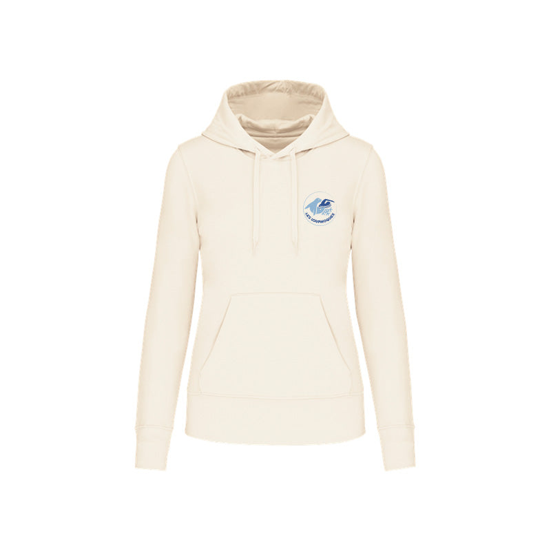 Sweat-shirt à capuche Les Louphoques pour femme beige