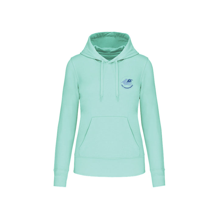Sweat-shirt à capuche Les Louphoques pour femme vert menthe