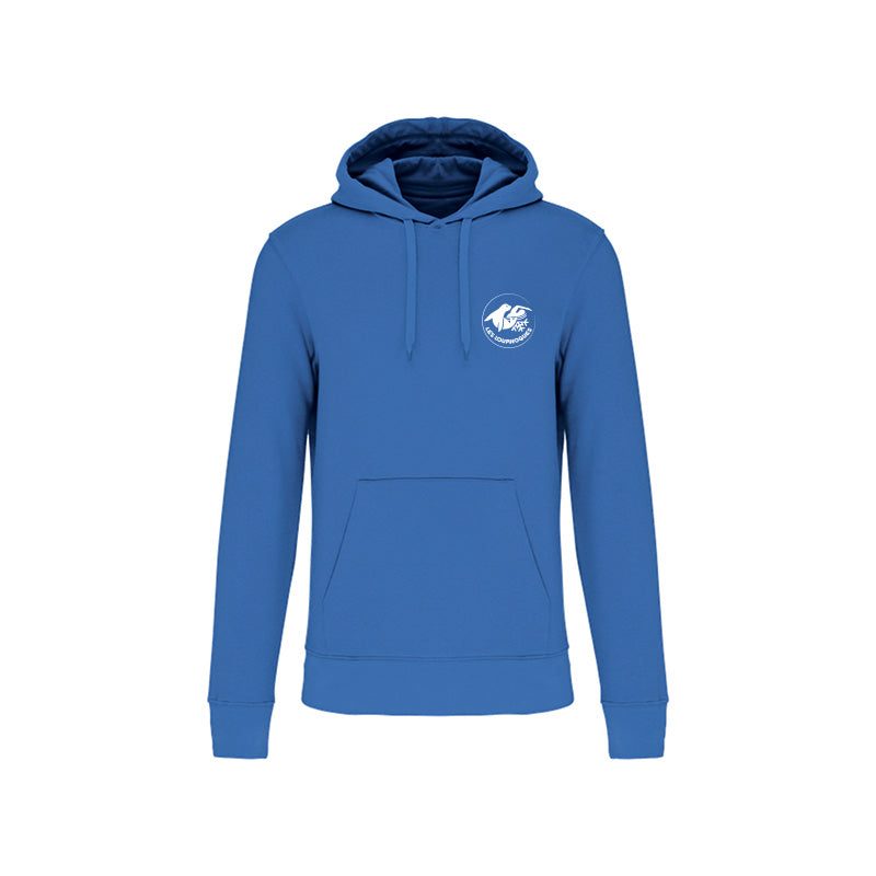 Sweat-shirt à capuche Les Louphoques pour homme bleu roi