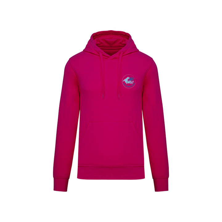 Sweat-shirt à capuche Les Louphoques pour homme fuchsia