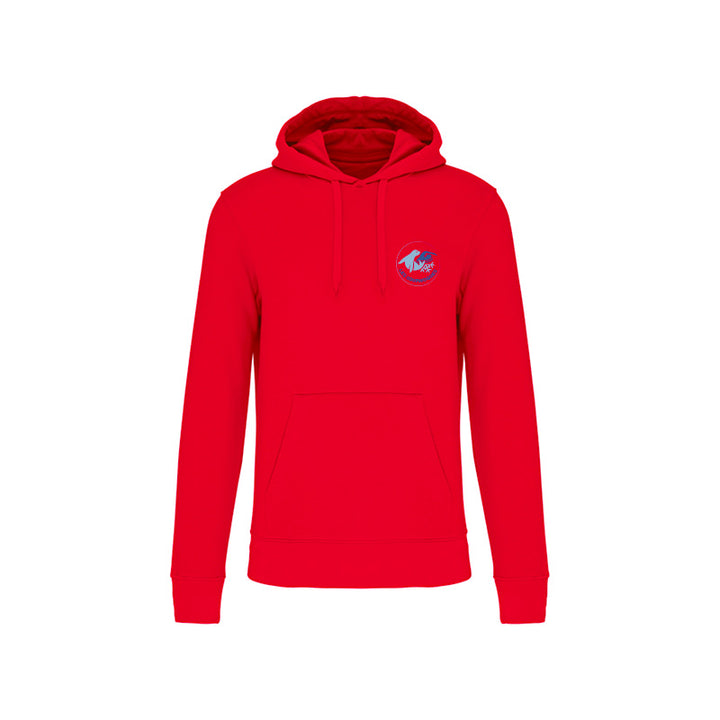 Sweat-shirt à capuche Les Louphoques pour homme rouge