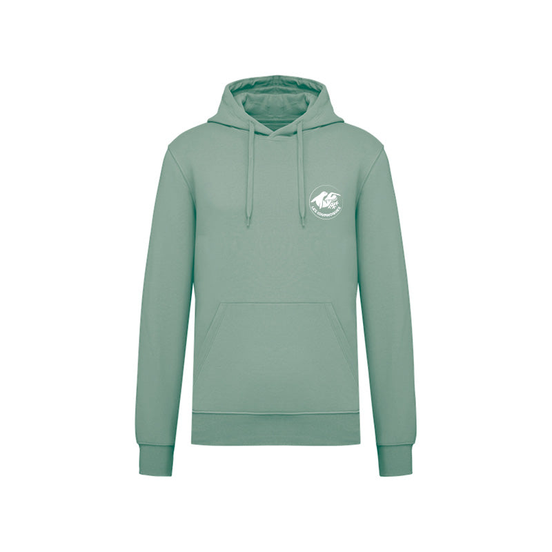 Sweat-shirt à capuche Les Louphoques pour homme vert sauge