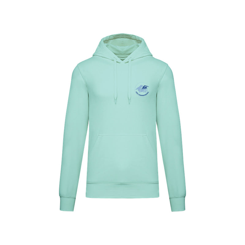 Sweat-shirt à capuche Les Louphoques pour homme vert menthe